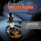Handmade Wood Car Air Freshener — Father’s Hands Designed Refillable Essential Oil Diffuser — Long Lasting Mountain Rain Frag