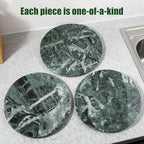 12" Marble Lazy Susan Turntable - 100% Natural Stone Round Serving Tray with Silent Spinning, Revolving Cake Stand & Cheese B