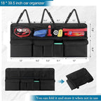 Car Trunk Organizer, Upgraded Version Expand Space Hanging Trunk Organizer with Adjustable Straps, Collapsible Waterproof Suv T