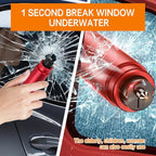 2025 Upgraded Safe Hammer - 2 in 1 Car Window Breaker and Seatbelt Cutter, Emergency Escape Tool for Car, Underwater Glass Br