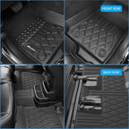 Nilight TPE Floor Mats for Toyota Highlander 7&8 Seats 2014 2015 2016 2017 2018 2019 (Not for Hybrid) All Weather Custom Fit Heavy Duty Floor Liners