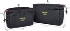 Vercord Canvas Handbag Organizers, Sturdy Purse Insert Organizer Bag in Bag, 10 Pockets Grey Small