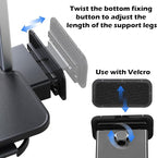 Back Seat Car Tray & Car Desk for Laptop, Wood Cup Holder Table Aluminum Cantilever Laptop Mount for Vehicle,Steering Wheel Tray Fits for Tesla Model Y/3/S Camry Forester F150 Tundra&Most Vehicles