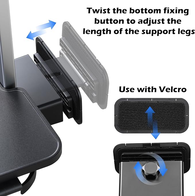 Back Seat Car Tray & Car Desk for Laptop, Wood Cup Holder Table Aluminum Cantilever Laptop Mount for Vehicle,Steering Wheel Tray Fits for Tesla Model Y/3/S Camry Forester F150 Tundra&Most Vehicles