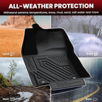 LASFIT Floor Mats Cargo with Backrest Mats for Toyota Corolla Cross Hybrid 2022-2026, TPE All Weather Protection Custom Fit 1st & 2nd Row Floor Liners Trunk Mats for Corolla Cross Black