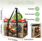 Reusable Grocery Bags Heavy Duty Shopping Bags Foldable Large Tote Bags with Long Handles & Hard Bottom