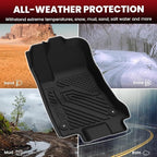 LASFIT Floor Mats for Dodge Charger Daytona 2024 2025 Scat Pack & R/T(Fit 2-Door, Not for 4-Door), All Weather TPE Custom Fit Car Mats Floor Liners 1st & 2nd Row, Black