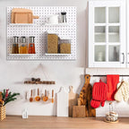 Lineshading 4 Pcs Pegboard Shelves, 10 x 4 Inch Metal Shelf Brackets Pegboard Tray Accessories Wall Organizer for Craft Room 