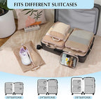 PFEYRPK Lightweight Compression Packing Cubes for Suitcases, Compressible Expandable Travel Packing Organizer with Clear Toil