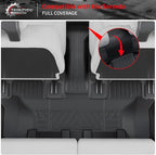 Floor Mats Compatible with 2021-2025 2026 Kia Sorento 6&7 Passenger Cargo Mat TPE Back Seat Cover Protector 2024 Sorento Accessories (Fit 6&7 Seats,Trunk Mat with Backrest Mats+Floor Mats)