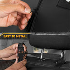 CAT PU Leather Rear Bench Seat Cover – Black, 60/40 Split Fit for Cars, Trucks, SUVs – Waterproof, Scratch-Resistant, Semi-Un