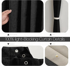 Jilron Accordian Door Curtain, 100% Blackout Folding Magnetic Doorway Curtains,Linen Style Closet Doors,for Room Divider,Priv