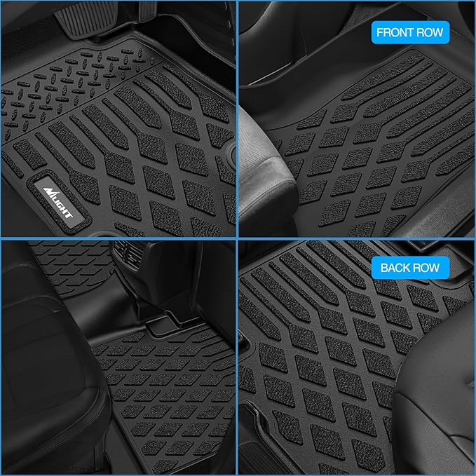 Nilight TPE Floor Mats for Chevy Chevrolet Suburban GMC Yukon XL Bucket Seats 2015 2016 2017 2018 2019 2020 All Weather Custom Fit Heavy Duty Floor Liners