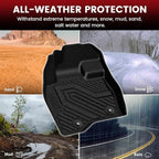 LASFIT Floor Mats for Ford Explorer 2015-2019 7 Seater All Weather TPE Car Liners Custom Fit for Front, Rear and 3rd Row, Black 4pcs