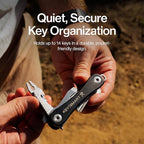 KeySmart Rugged - Multitool Key Holder for Keychain w/Bottle Opener and Pocket Clip, Organizer for Keys, EDC Keychains, Ring 