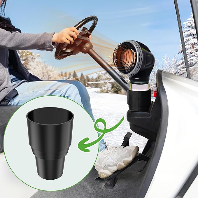10L0L 2 Pack Golf Cart Cup Holder, Dash Adapter for Portable Propane Heater Cylinder, Universal Replacement Drink Holder for 