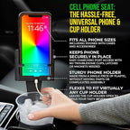 Cup Holder Phone Holder Mount for Car - Universal Adjustable Expander Cradle Hands-Free Driving - Compatible with All Smartphones Car Mount for iPhone Samsung Google Android Mobile Black 2-Pack
