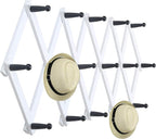 WEBI Accordion Wall Hanger,Expandable Wooden Coat Rack Wall Mounted,Accordion Hat Rack for Wall,Accordion Hook Rack for Hats,