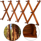 WEBI Accordion Wall Hanger,Expandable Wooden Hat Rack for Wall Mounted Coat Rack,Accordion Hat Hooks Holder for Baseball Caps