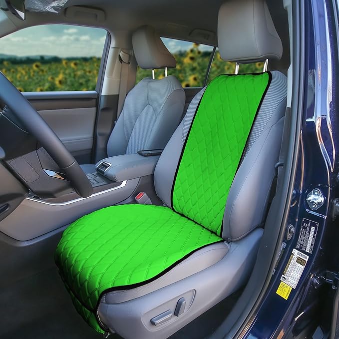 FH Group Car Seat Cushion – Neosupreme Single Front Seat Cover with Front Pockets, Airbag Compatible, Universal Fit Car Seat 