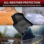 LASFIT Floor Mats for Ram 1500 Quad Cab 2025 2026 Bucket Seat(Not for Bench Seating), All Weather TPE Custom Fit Car Mats Floor Liners 1st & 2nd Row, Black