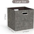 Posprica Storage Basket Bins,13×13 Foldable Storage Boxes Containers for Closet Organizer Shelf Cabinet Bookcase,Thick Fabric