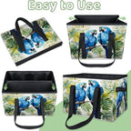 Reusable Grocery Bags Heavy Duty Shopping Bags Foldable Large Tote Bags with Long Handles & Hard Bottom