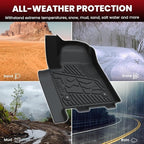 LASFIT Floor Mats for Chevrolet Chevy Silverado EV RST (Not Fit WT/LT) 2024-2025/Trail Boss 2026 & GMC Sierra EV Denali (Not Fit Elevation/AT4) 2024-2026, All Weather TPE Custom Fit Floor Liners