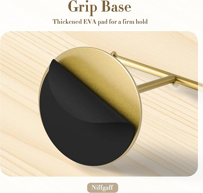 niffgaff T Bar Purse Display Stand Tabletop: Adjustable Height Handbag Holder, Countertop Hanging Rack for Long Necklace Scar