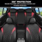 FLORICH Seat Covers Full Set, Leather Seat Covers for Cars, Waterproof Car Seat Protector Breathable, Front and Rear Seat Cov