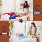 HIBAG Vacuum Storage Bags, 12 Jumbo Vacuum Seal Bags for Clothing, Space Bags for Clothes, Comforters, Blankets, Bedding (12J