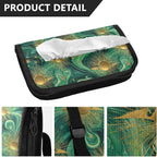 Car Tissue Holder Car Visor Organizer Tissue Box Holder for Car Sun Visor Organizer with Car Vehicle Accessories Essentials Interior for Women Men Teal Gold Swirl Sun Marble