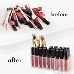 FAJ Eyeshadow Palette Lipgloss Organizers, Acrylic Makeup Holder for Vanity, Drawer Storage, Cosmetics Pallets Countertop Cle