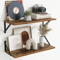 Floating Shelves for Wall Decor,24" Wx8 D Wall Mount Floating Bookshelf Set of 2,Hanging Storage Shelf with Sturdy Metal Brac