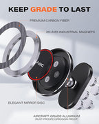 A2C Alloy Magnetic Golf Cart Phone Holder for MagSafe iPhone, Unique Golf Gifts for Men Golfers Dad Father, Golf Gift for Him Husband, Golf Accessories Essentials Gadgets Fits EZGO, Club Car (Black)