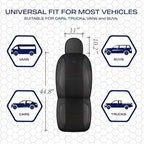Skechers Air-Cooled Memory Foam Seat Covers,Mesh Thick Car Seat Covers,Piping Leather Car Seat Covers Front Seats,Airbag Comp