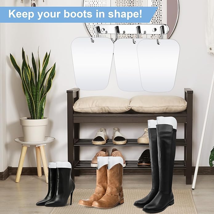 Ruisita 10 Pieces (5 Pairs) Boot Shaper Form Inserts Boots Tall Support for Women and Men