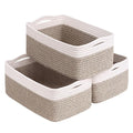 Goodpick Baskets for Organizing, 13 x 8 x5 in, Baskets for Shelves, Toy Storage, Home Decor, Dorm Decor 3 Pack for Bathroom, 