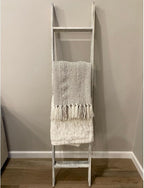 Blanket Ladder 5 Foot Fully Assembled | 60 Inch Rustic Reclaimed Wood Ladder for Blankets, Quilts, Towels, Throws, Decorative