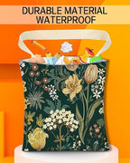 Car Trash Can, Durable Hanging Car Trash Garbage Bag, Cute Automotive Garbage Cans Organizer, Cute Green Floral