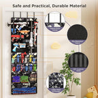 Over the Door Organizer for Toy Guns, Hanging Toy Guns Storage Organizer with Pockets and Slots for Kids Foam Blasters, Darts