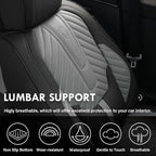 Coverado Front Car Seat Covers, Waterproof Seat Covers with Lumbar Support, Leather Seat Covers, Car Seat Covers Front Seats,