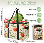 Reusable Grocery Bags Heavy Duty Shopping Bags Foldable Large Tote Bags with Long Handles & Hard Bottom