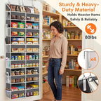 Over the Door Organizer 6 Tiers, Extra Large Behind Door Storage of 12 Compartments, 80 lbs Weight Capacity Hanging Storage O