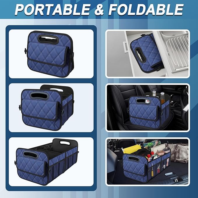 Deosk Car Trunk Organizer for SUV, Car Organizers and Storage with 6 Pocket, Car Accessories for Women/Men 50L Waterproof