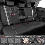 CAR PASS Bling Rhinestone&Leather Back Seat Cover, Waterproof Bench Rear Seat Cover Shining Diamond Universal Fit Automotive Glitter Crystal Sparkle Strips for Kid Women Girl, Silver Diamond