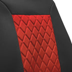 FH Group Car Seat Cover Cushion - 2 Pack Seat Covers for Cars Trucks SUV, Red Black Neosupreme Car Seat Cushions, Waterproof 