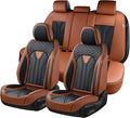 FLORICH Leather Seat Covers, Seat Covers Full Set, Car Seat Protectors 5 Seats,Automotive Seat Covers Fit for Most Cars Truck