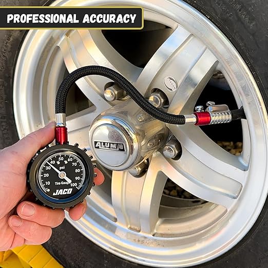 JACO ElitePro-X Tire Pressure Gauge with Lightning Chuck (100 PSI)