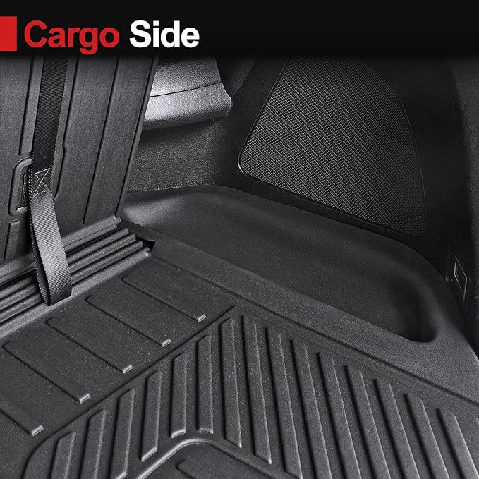 Cargo Mat Backrest Mat for 2016-2022 Honda Pilot 8 Passengers (No Elite Models), All Weather TPE Car Liner Car Mat for 2022 Honda Pilot Accessories
